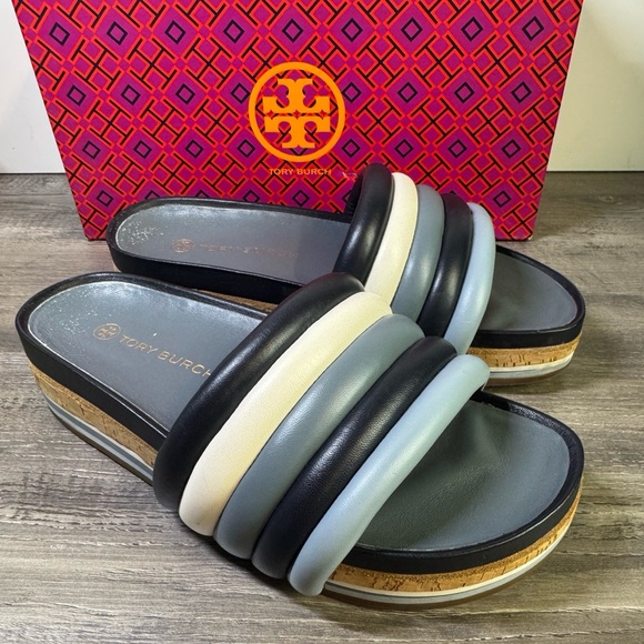 Tory Burch Quilted Napa Leather Platform Sandals Womens size 9 $317 - Picture 4 of 10